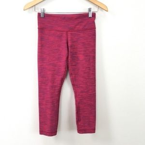 Lululemon Wunder Under WU Crop Leggings Space Dye Bumble Berry Luon Women’s Sz 4
